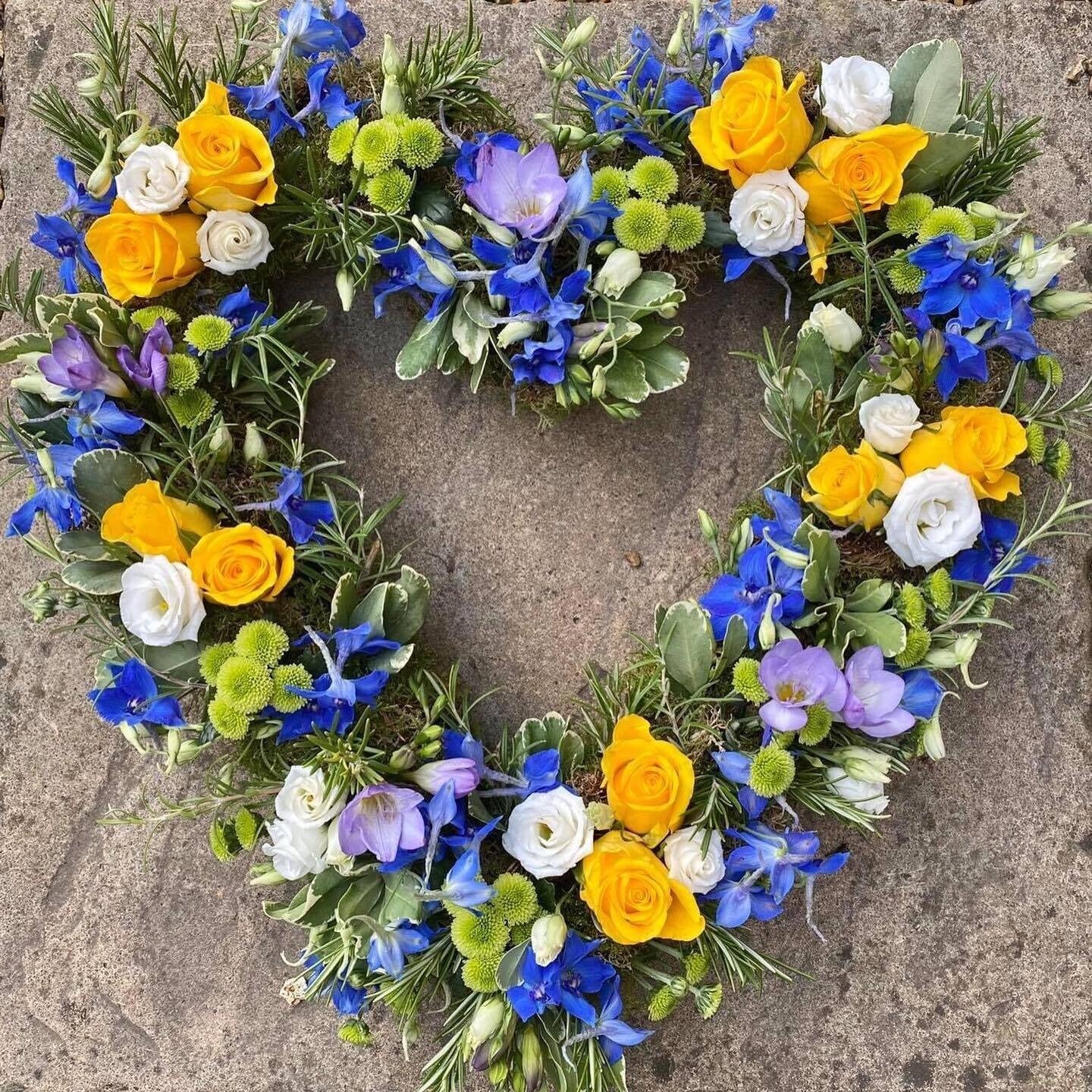 Open Heart Tribute · Blue, Yellow & White