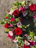 Floral Wreath · Red & Pink